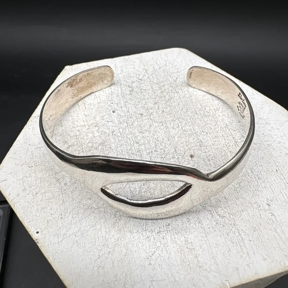 Taxco Cuff Bracelet Women OS Silver Excellent Modernist Sterling 925 Mexico